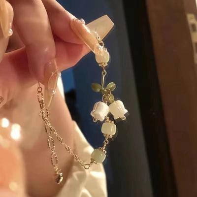 Elegant Lily of the Valley Bracelet for Women - Retro, Versatile, and Fresh Forest-Inspired Jewelry for Girlfriends