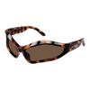 Balenciaga Letter Logo Irregular Frame Sunglasses Unisex Sunglasses Tortoiseshell BB0314S002