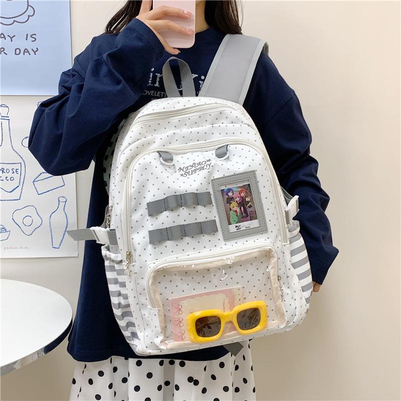 Schoolbag Korean Version Ins Schoolbag Women's New Cute Star Backpack Bag Women's Pain Bag Baby Bag Lightweight Versatile Backpack
