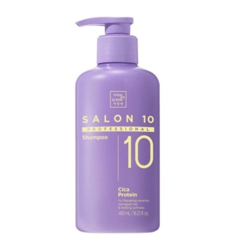 Mise en Scene Salon 10 Professional Cica Protein Shampoo 480ml Damage Repair & Strengthening Shampoo 1 ea