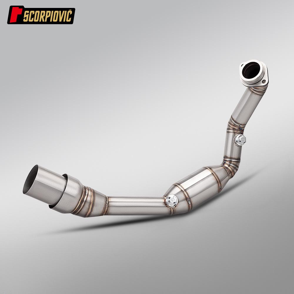 390 DUKE, RC 390, 390 ADV Exhaust Front Section with O2 Sensor Port for Husqvarna Black Arrow & White Arrow 401.