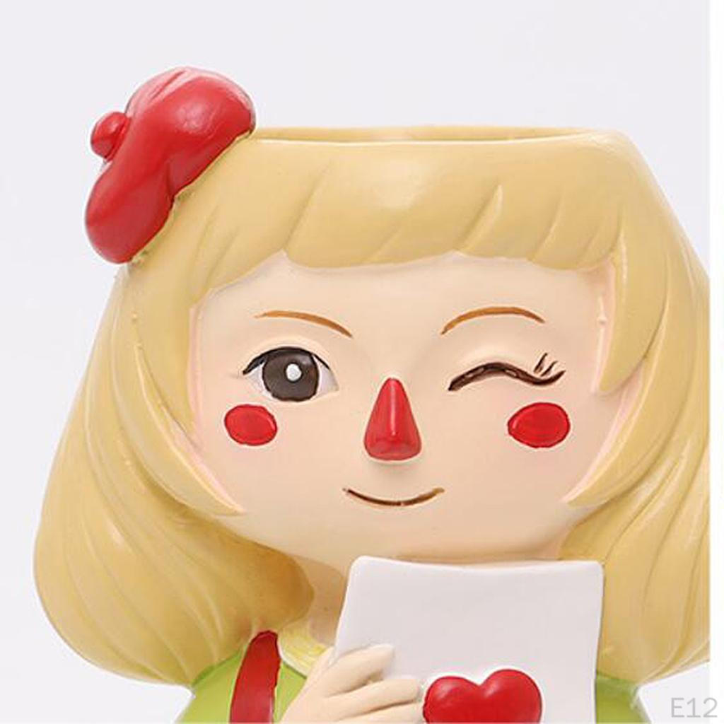 Head Pot er indoor and outdoor Resin er, Cute s Flower Pot, No