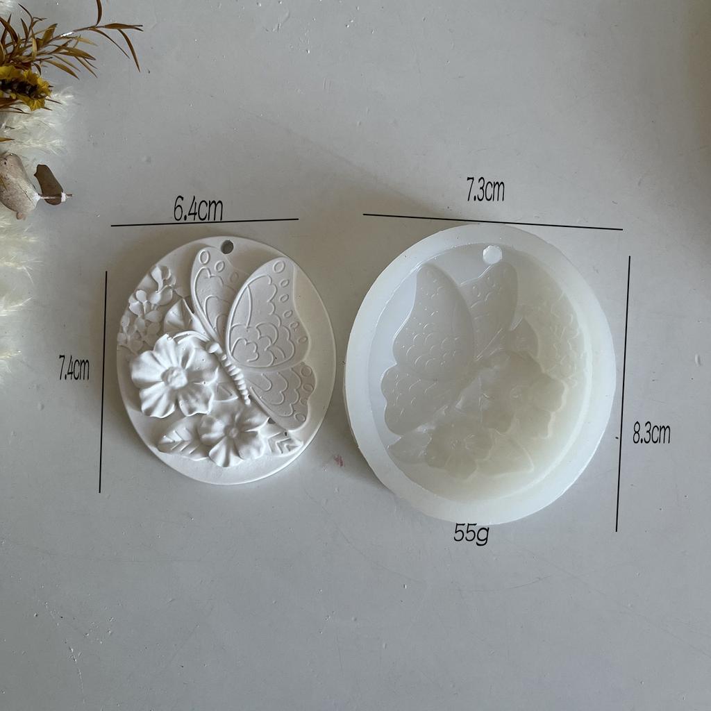 Flower Butterfly Silicone Mold DIY Flower Pendant Aromatherapy Gypsum Ornament Resin Mold Handmade Soap Mold Baking Mold