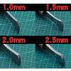 4 Pcs 1.0/1.5/2.0/2.5mm Leather Shallow Slot Leather Edge Creaser Leather Crimping Working Tool Leather Tool