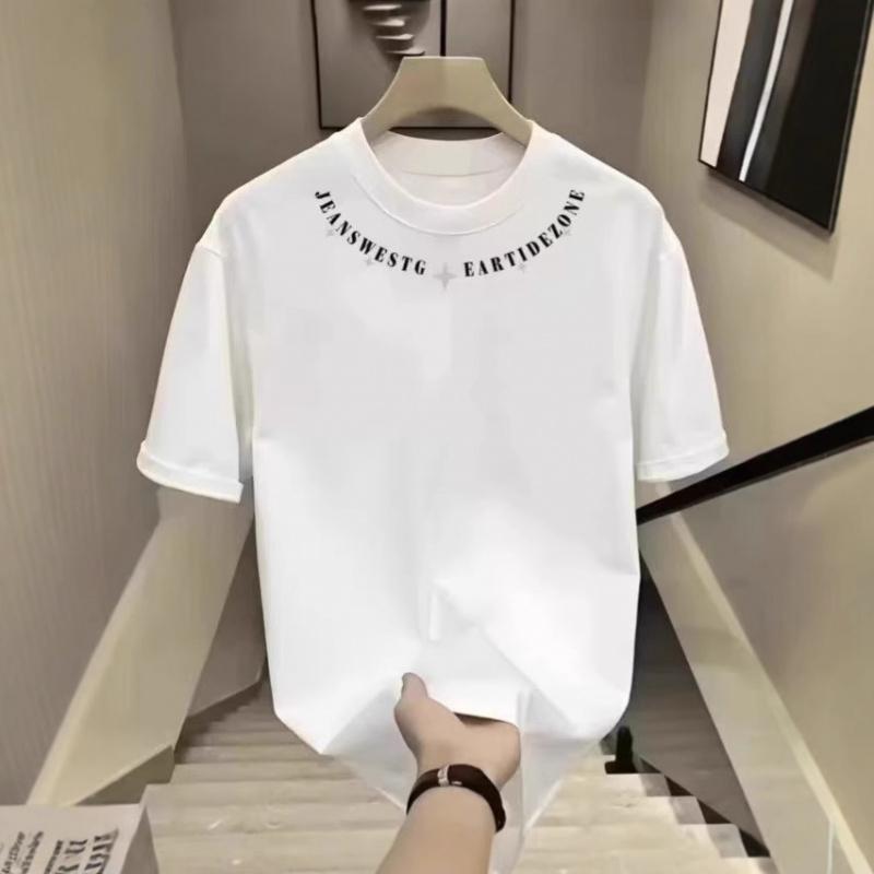 Men's Short-Sleeve Summer New Casual Printed Cotton T-Shirt Top