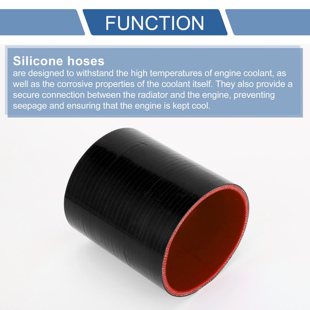 UXCELL 60/63/65/68/70/76/80/83/90/102/127/152mm ID Longueur 127mm Angle 0 Degrés 4 Plis Renforcé Haute Température Voiture Silicone Durite de Refroidissement