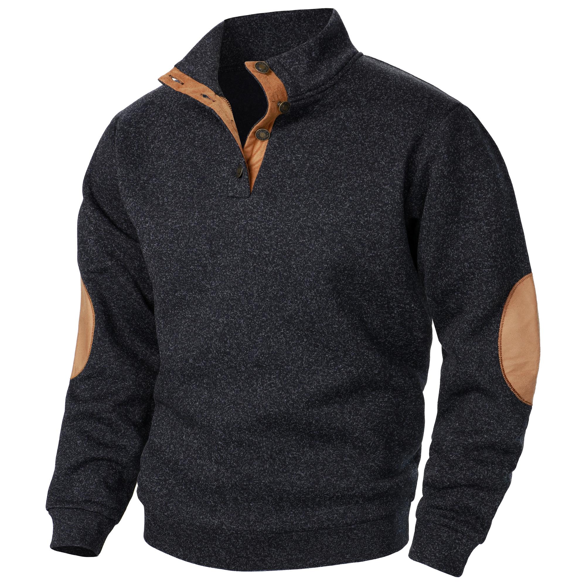 

Мужской повседневный вязаный свитер с длинным рукавом и воротником-стойкой на осень и зиму M