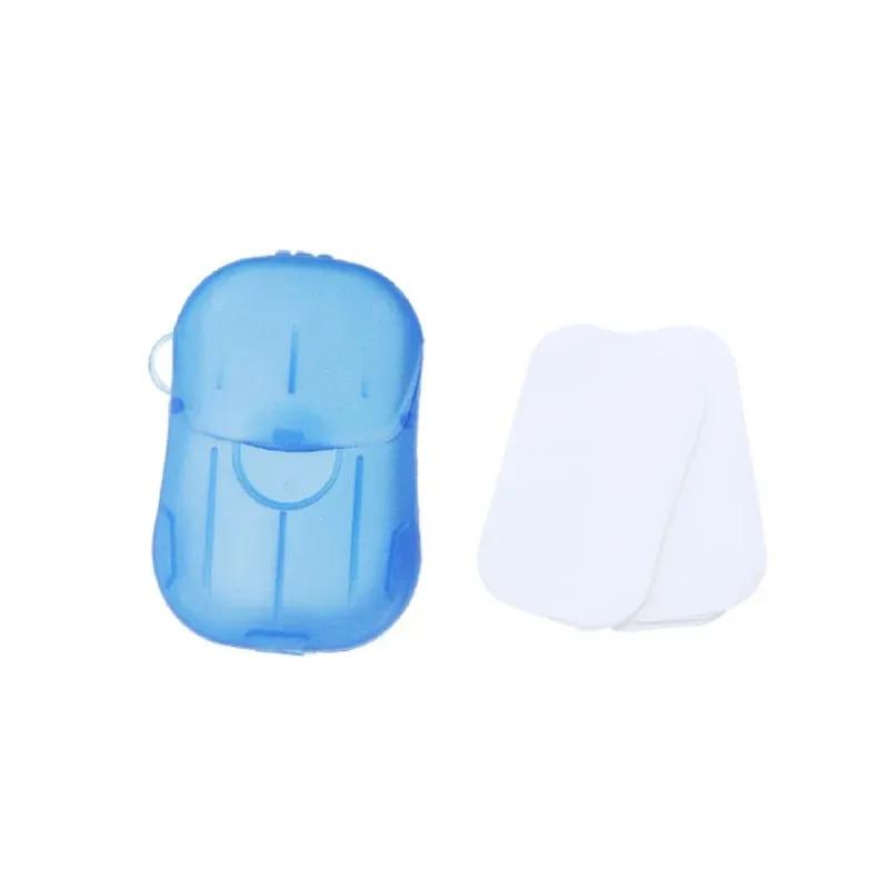 1/6Pcs Portable Soap Paper Disposable Travel Case Mini Cleaning Soaps for Washing Cleaning Hand for Outdoor Camping Hiking