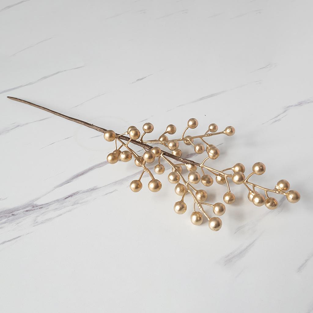 Branche de Baies Artificielles Longueur 50cm Cueillette de Baies Faux Bourgogne Multifonctionnelle pour Maison Mariage Fête