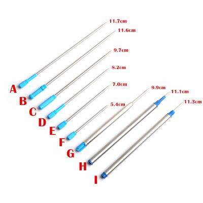 5/10/20 Pz/set GENKKY Commercio All'ingrosso RICAMBI PER PENNA A SFERA 0.7mm Design Differente Lunghezza Sostituzione Ricarica Inchiostro Blu E Nero
