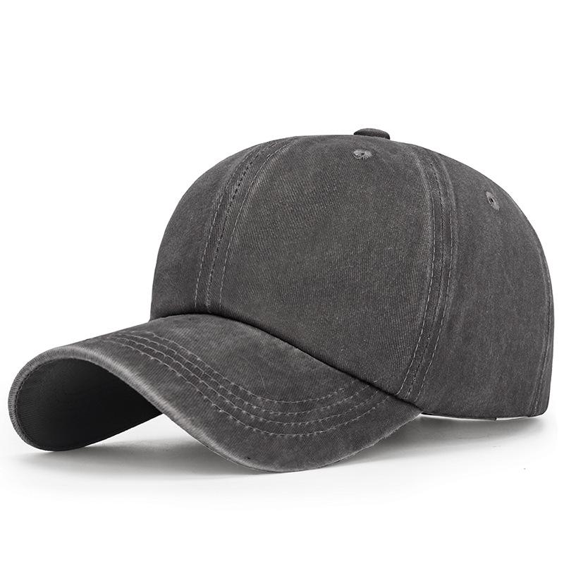Washable and Aged Glossy Cap for Men, Multi-color Soft-top Coated Fabric Sunshade Baseball Cap