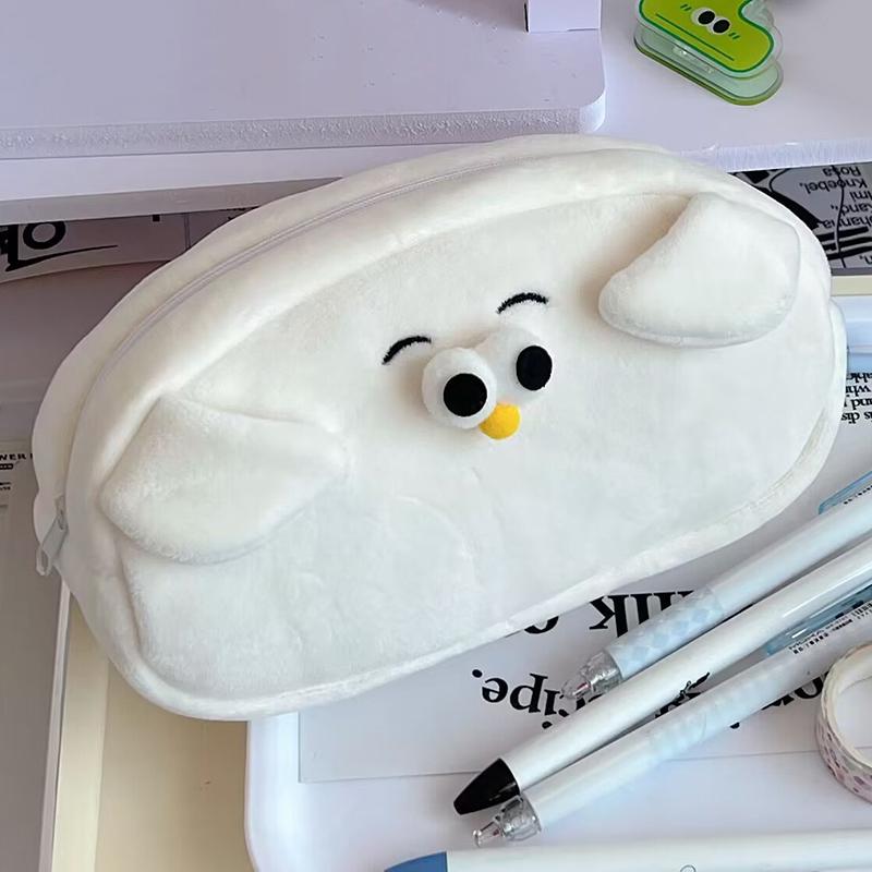 Cartoon Möwe Federmäppchen Große Kapazität Niedliche Stifttasche für Frauen Mädchen Lustige Stifttasche Schulbedarf Studenten Schreibwaren