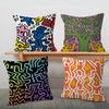 K-Keiths H-Haring Cushion Cover Pillow Cover Decor Pillowcase Printed Cushion Case For Couch