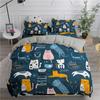 Cartoon Bedding Set Cute Cats Printed 3D Duvet Cover Set Twin Full Queen King Double Size Pillowcase Bedclothes 2/3pcs for Kids