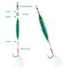 120Pcs/60Pcs Cast Jig Assist Hook High Carbon Steel Jig Head Hook Barbed Single Jigging Lure With Feather For Bass