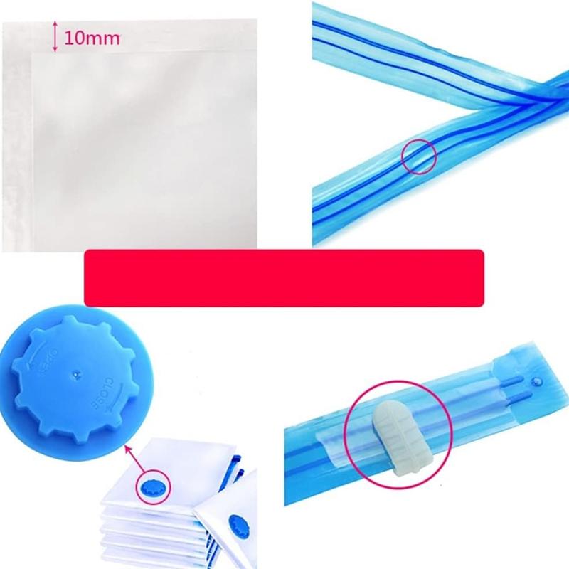 Trendy! Vacuum Bags for Clothes - Pack of 10 40 X 30 Cm Reusable Storage Bags Vacuum Bags with Seal and Space Saving Travel Bags