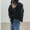 Men's Thickened Turtleneck Sweater with Button Decoration - Loose Fit Cardigan