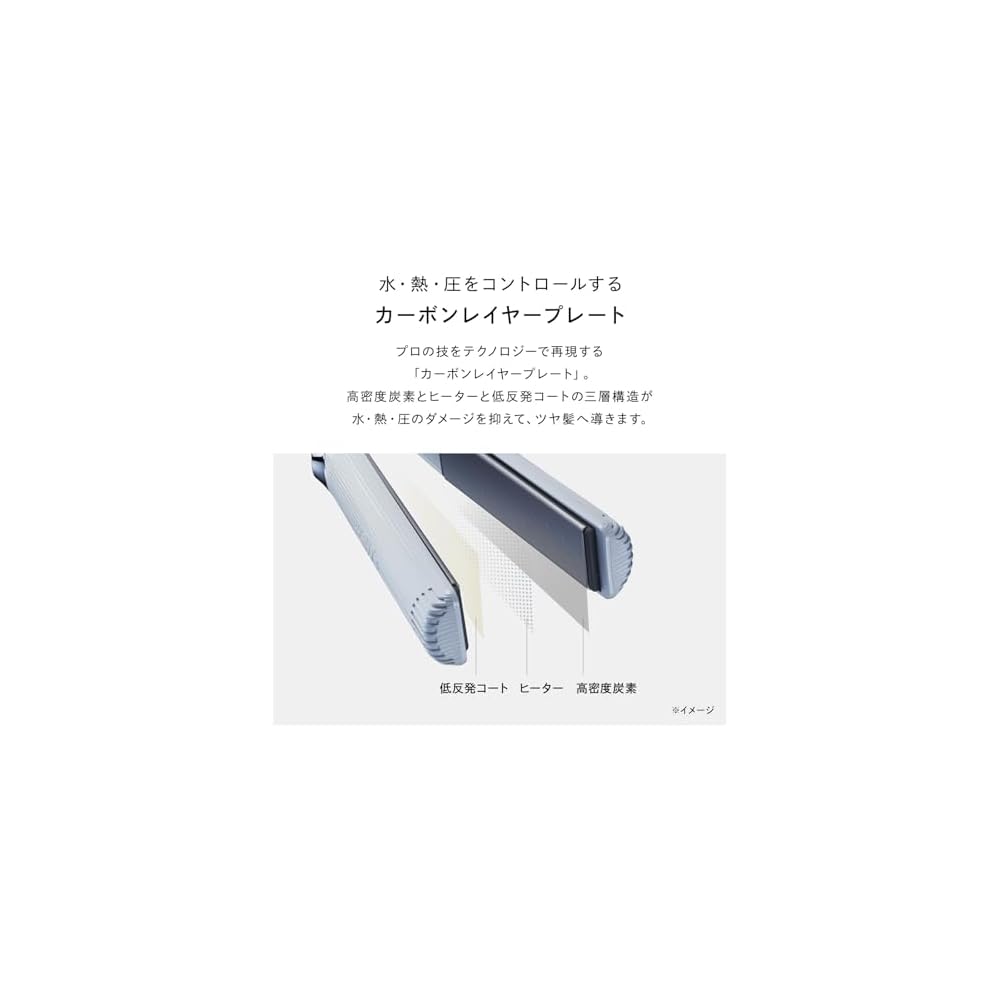 ReFa Straight Iron Pro Black with Hair Styling Guide and Shopper Bag Hair Straightener