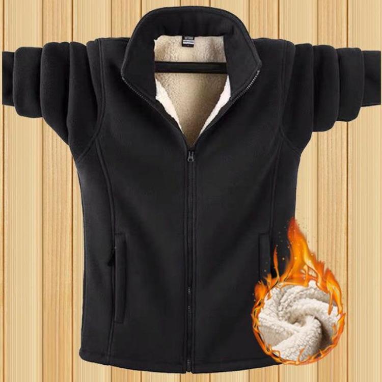 Plus Size 9XL Warm Solid Color Fleece Sweatshirt for Men Autumn Winter Thicken Clothing