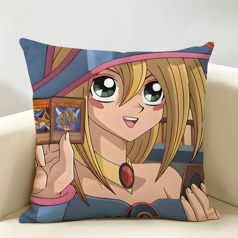 Dark MMagician Girl Cushion Cover Natural Linen Organic Fabric DoubleSided Printing Room Sofa Decor Pillow Case