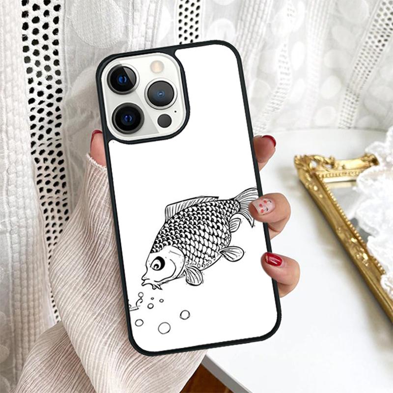 Carp Fishing Fish Phone Case Cover For iPhone 17 Air 16 15 14 Plus for Apple 16 11 12 13 Pro Max Coque