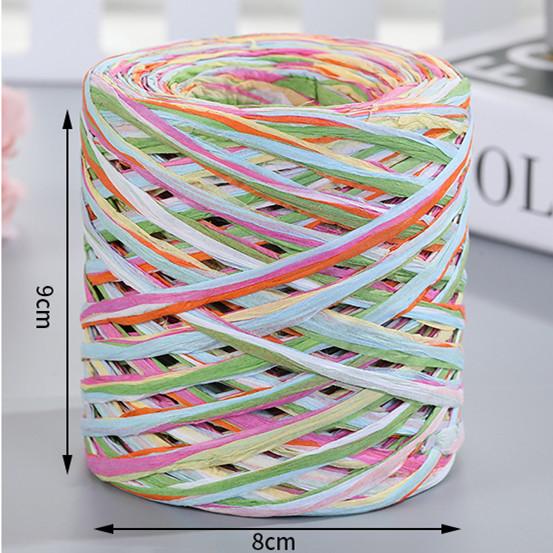200M Natural Raffia Straw Yarn For Knitting Crocheting Paper Threads Friendly Paper Yarn DIY Handmade Summer Sunhat Beach Bag