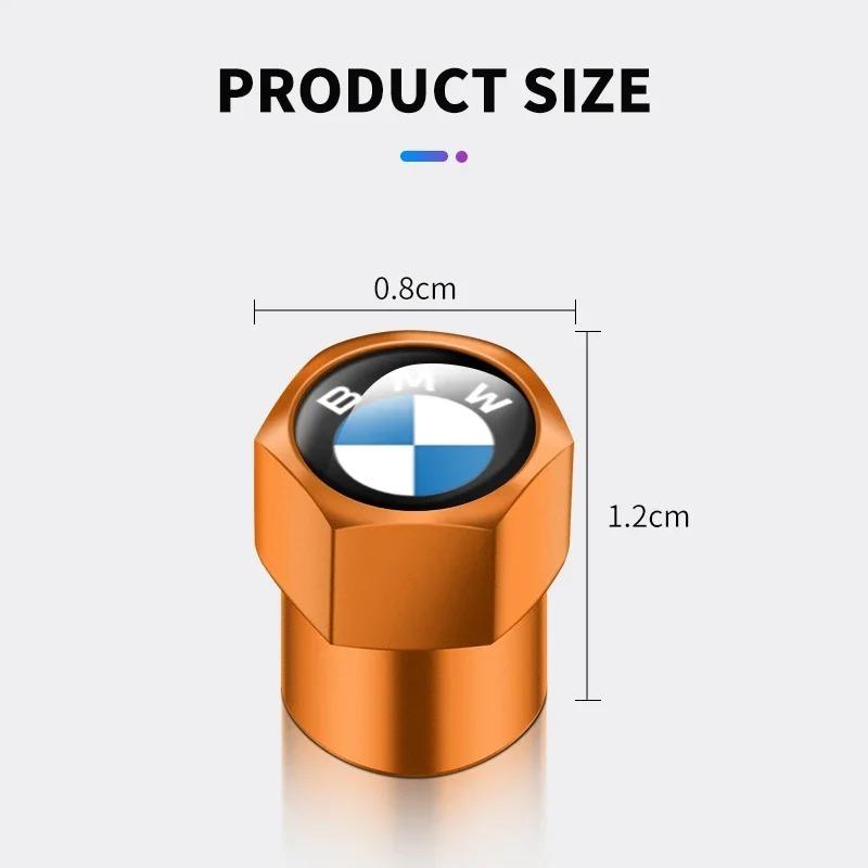 4Pcs Stylish Car Tire Valve Caps Wheel Rim Stem Covers Airdust Proof Protective Caps for BMW X1 X2 X3 X4 X5 X6 X7 Exterior Decor MD2