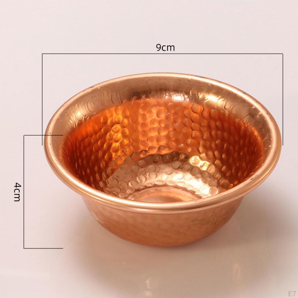 Buddhist Water Offering Bowl Copper Artwork Container Holy Cup Decorative