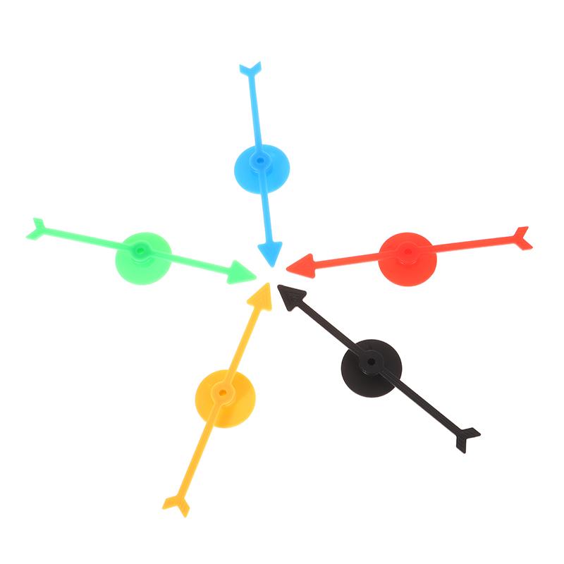 6 stk 10 cm Plast Roterende Pilpeker DIY Brettspill Barnas Leketøystilbehør DIY-tilbehør