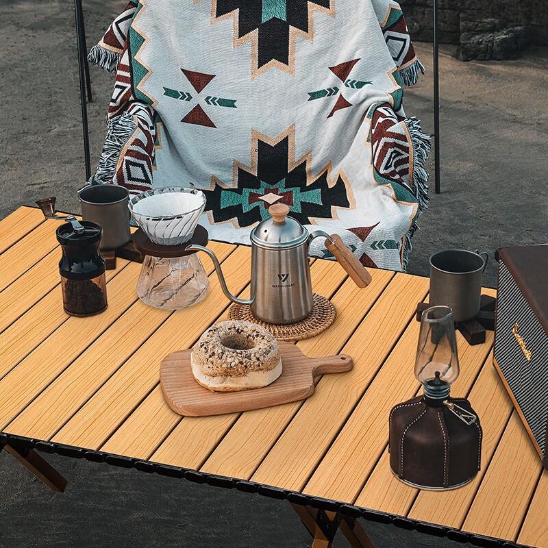 Outdoor Folding Adjustable Aluminum Camp Table