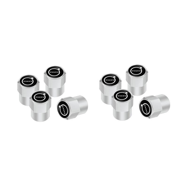 For Volvo ew14/8Pcs Aluminum Alloy Car Tire Valve Covers Dustproof Caps For Volvo ES90 EC40 EX40 EM90 XC90 V90 V60 XC60 V40 S80 S60 S90 C40 X