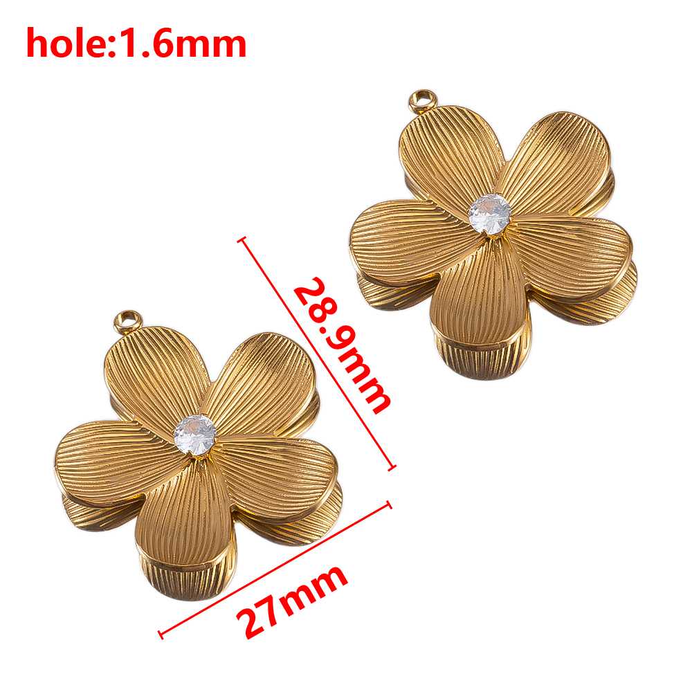 2pcs Stainless Steel Irregular Red Necklace Charms Gold Plated Imitation Pearl Earrings Component DIY Necklaces Jewelry Findings