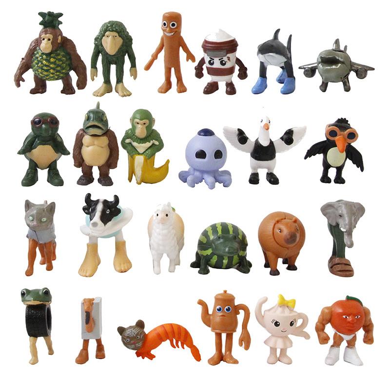 New Italian Brainrot Tung Sahur Figure Toy Wooden Stick Man Shark PVC Model Action Figures Giving Game Fans Birthday Gifts