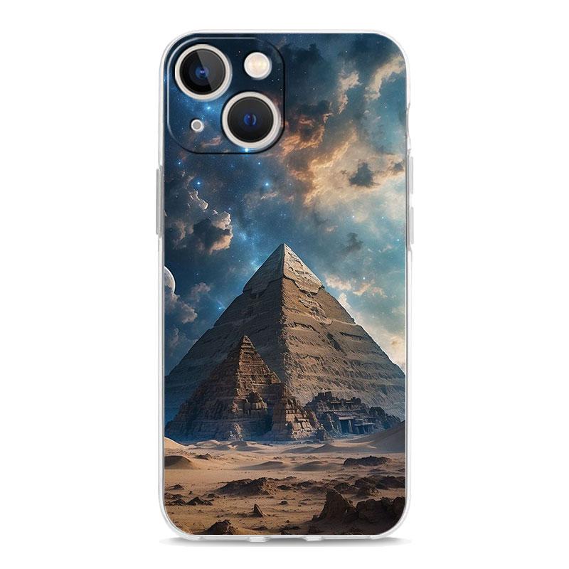 Phone Case For iPhone 16 Cases iPhone 15 12 13 14 16 Pro Max X XR XS Max 15 Plus 16Pro iPhone11 Cover Ancient Egypt God pyramid