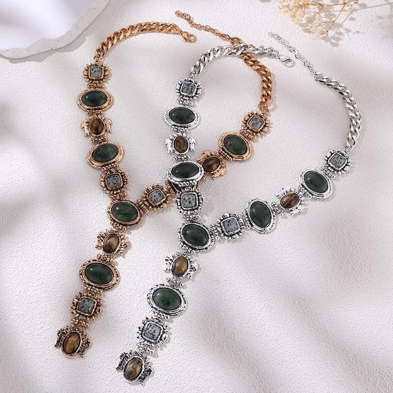 Colier Lanț Lung pentru Pulover Bijuterii de Damă Toamnă și Iarnă Atmosferă Exagerată de Industrie Grea