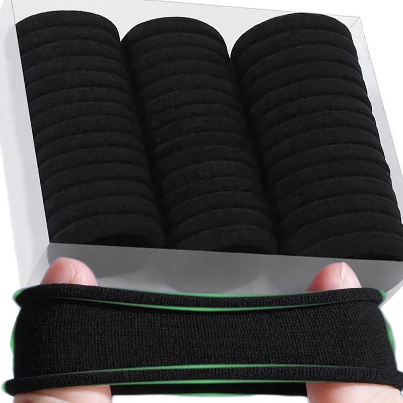 

200pcs High Elastic Black Cloth Hair Bands for Women Girls Hairband Rubber Band Hair Ties Ponytail Holder Scrunchies Accessories 50pcs чорний