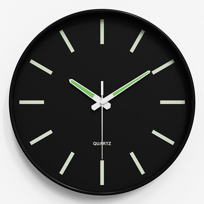 Luminous Wall Clock Silent Clock Home Living Room Clock Wall Hanging Simple Quartz Clock Cloc 25CM