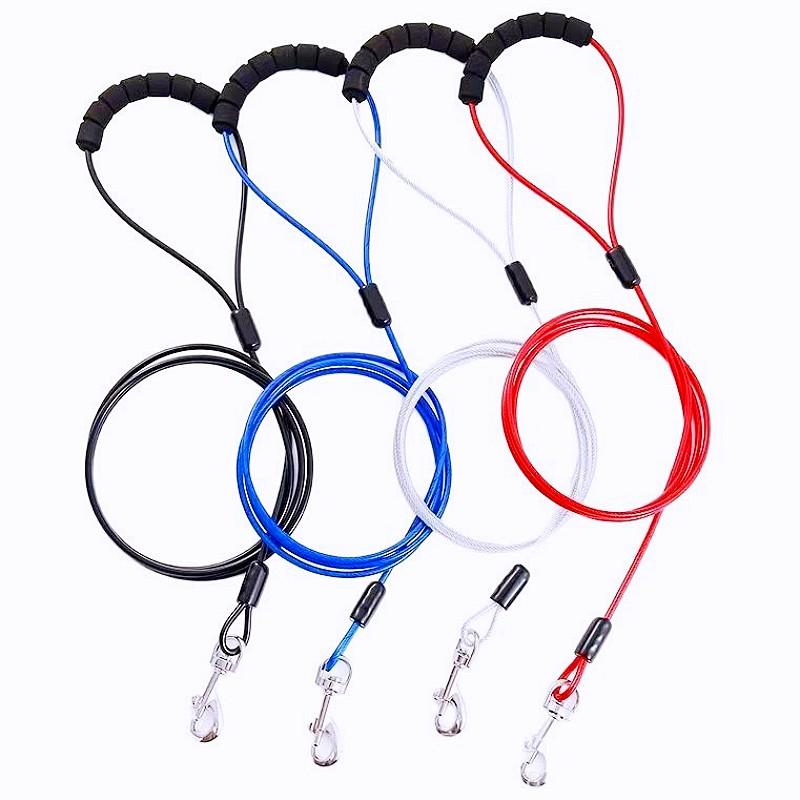 Dog Leash Dogs Chain Steel Wire Leashes for Dog Walking Anti-bite Puppy Training Leash Soft Handle Dogs Leashes Pet Accessories
