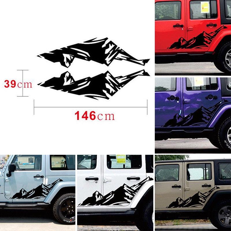 Snow Car Sticker Mountain Graphics Car Door Decals Outdoor Stickers For Suv