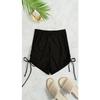 Women Solid Color Tie Side Bikini Swim Shorts