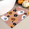 Halloween Faux Area Rug 60x90cm Ghost Pattern Decorative Floor Mat Soft Plush Surface Non Slip Backing for Indoor Home Entryway Living Room Bedroom