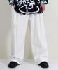 Deumakeu Corduroy Real Wide One-Pleat Pants White