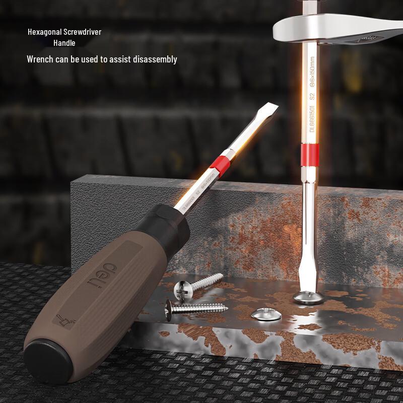 Deli Industrial-Grade Anti-Slip Striking Screwdriver