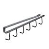 Under Cabinet Hook Multifunctional Rustproof Iron 6 Hooks Cabinet Storage Hanger for Bedroom Kitchen