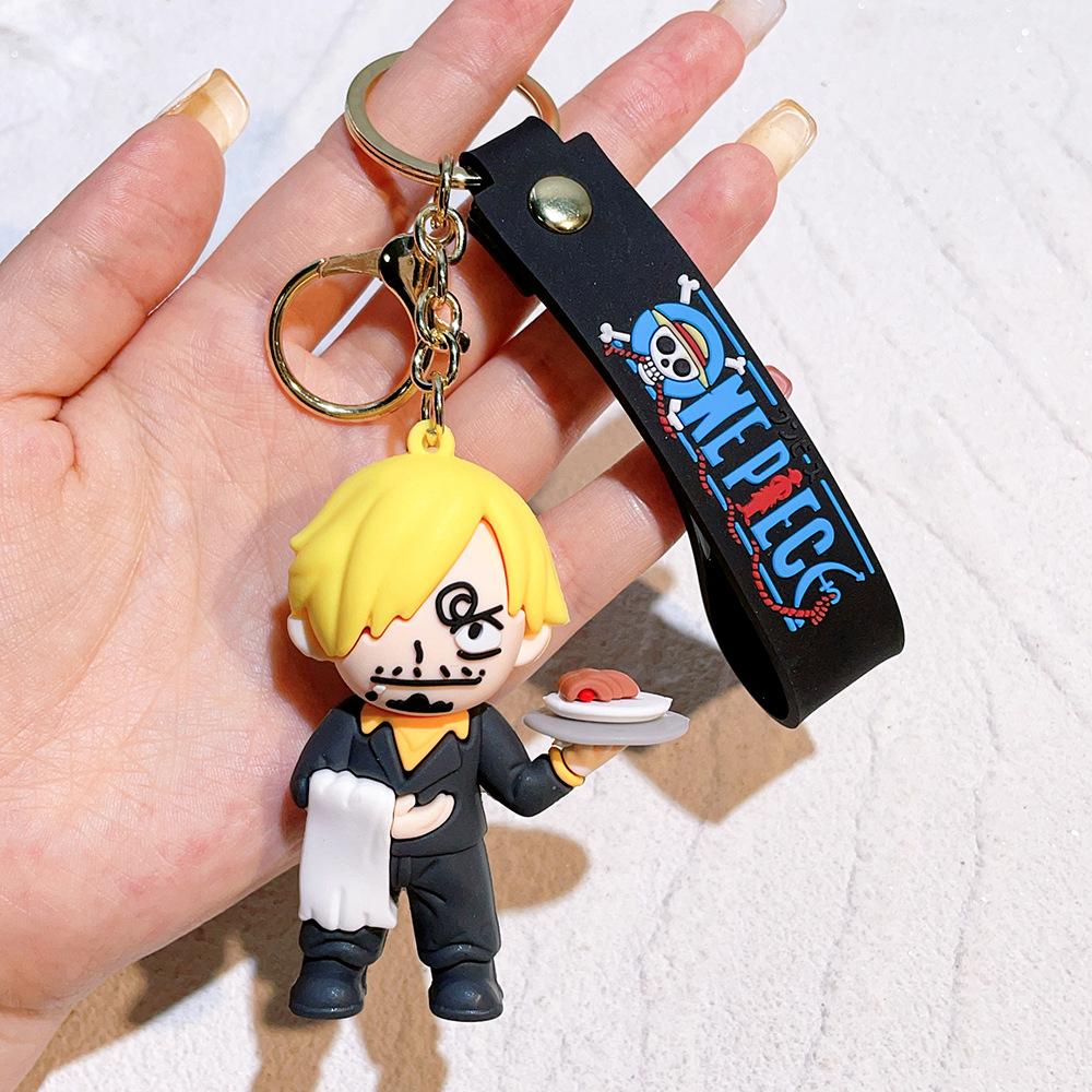 50Styles ONE PIECE Themed Keychain Cute Luffy, Roronoa Zoro, Silicone Toy Doll Key Chain Backpack Decor Small Gifts for Friends