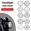 Motorcycle Headlight Grill Retro Mesh Grill Cover Round Motorbike Headlamp Guard Vintage Motorbike Decoration For 6.5Inch LED