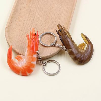 Lustiger Garnelen Anhänger Schlüsselanhänger Prawm Schlüsselring Essen Meerestier Kinderspielzeug Charme Ornament Hummer Palinuridae Fischer Krebse