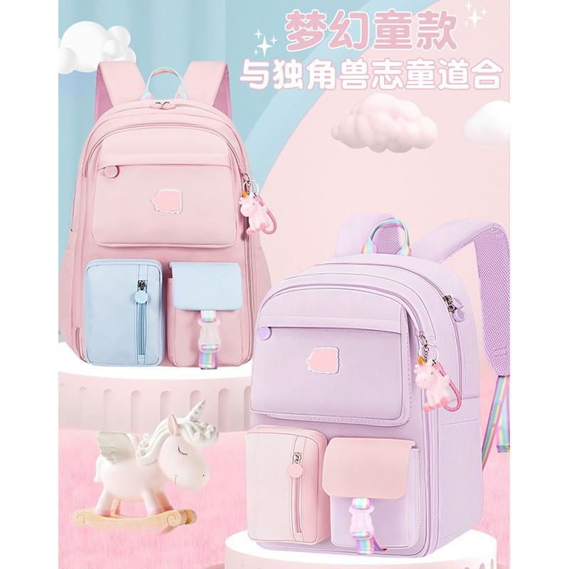 School Bag Female Backpack Primary School Junior High School Students Lightweight Burden Reduction Large Capacity Fifth And Sixth Grade Girl Backpack
