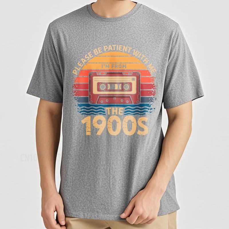Big size summer Boys t shirt Please Be Patient With Me Im From The 1900s Short Sleeve Workout Oneck Tee shirt cotton men top