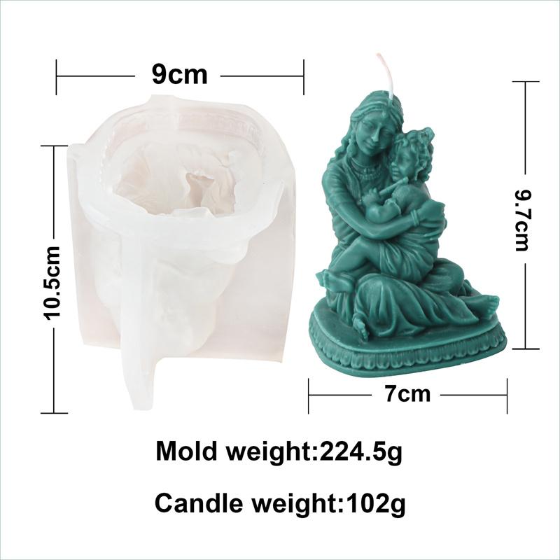 Jesus Jungfrau Maria Figur Silikonform DIY Handgemacht Katholische Nonne Gips Zement Epoxidharz Form Handwerk Dekorative Ornamente